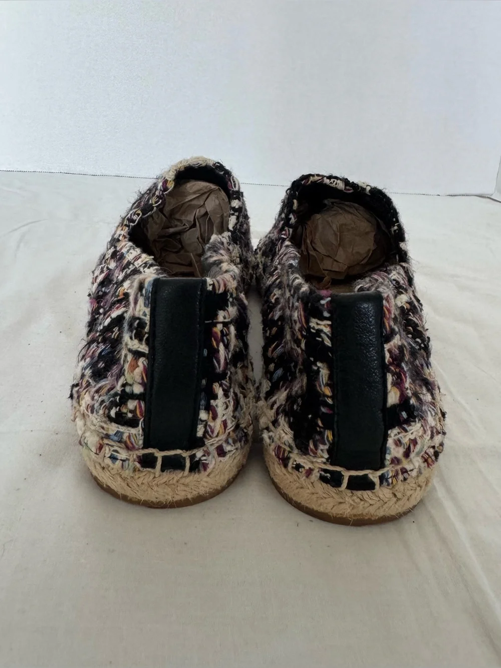 Tory Burch Multicolor Tweed Espadrille Flats Size 8.5M